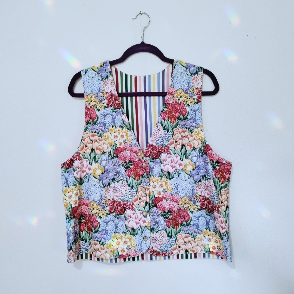 Vtg Floral Vest